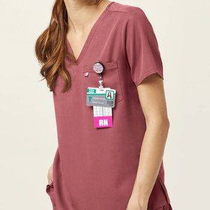 Mediclo Sal V Neck Scrub Top Mauve
